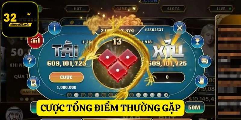 Cược tổng điểm phổ biến khi chơi game